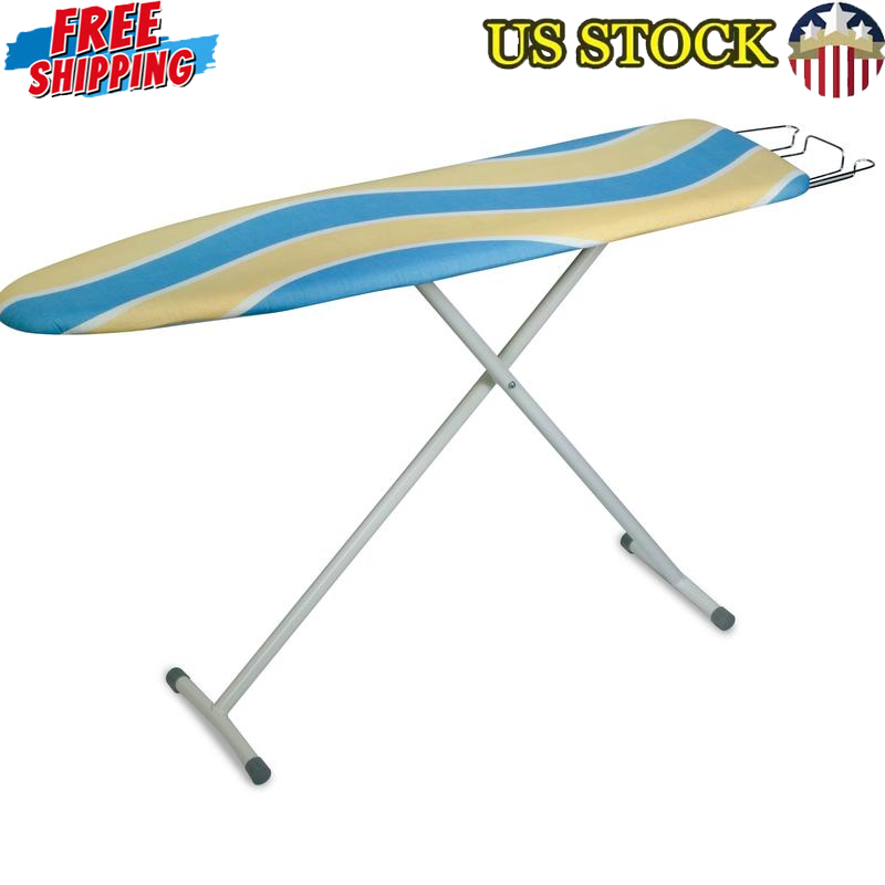 Deluxe T-Leg Ironing Board with Retractable Iron Rest, Sturdy Frame & Easy Storage-image