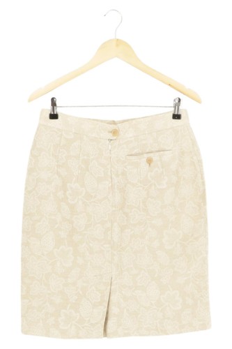 KENZO Bleistiftrock Beige Floral Gr. 42 Midirock Damen