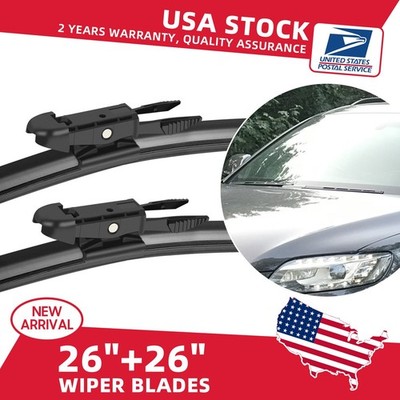 26''&26'' Front Windshield Wiper Blades Factory Quality for Audi Q7 2007-08/2015