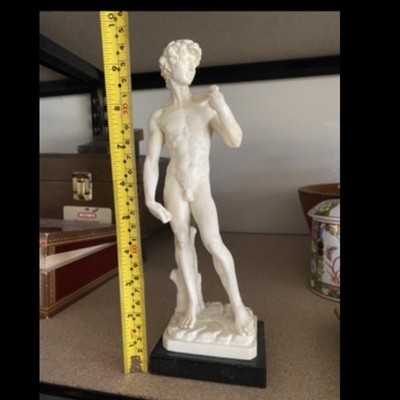 David Sculpture White Human Figure, 12 in, Classical People Décor