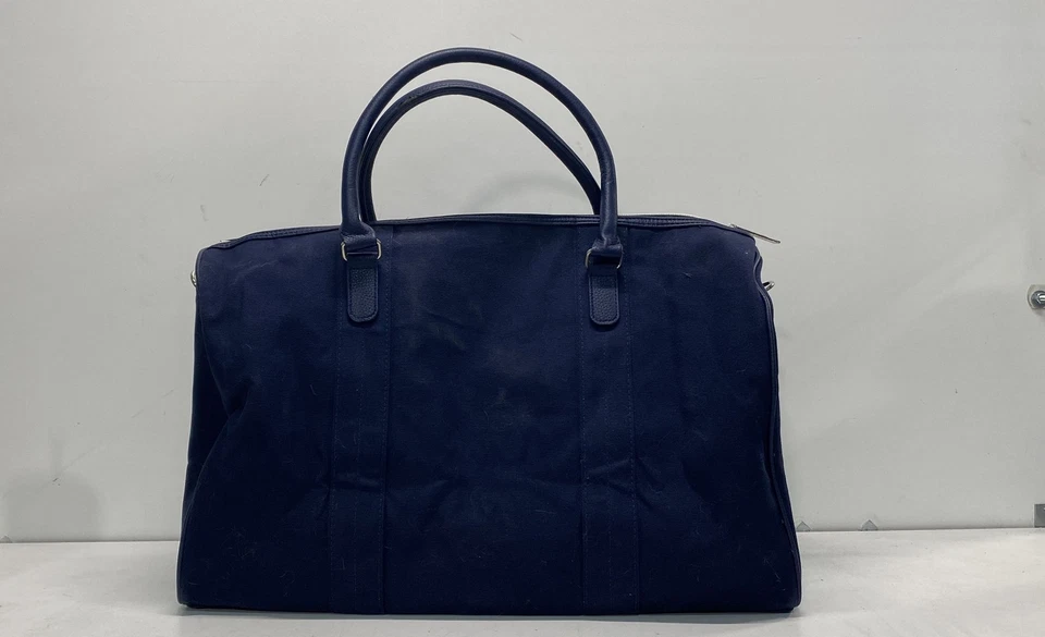 Ralph Lauren Women's Navy Canvas Silver Duffle Purse Polo - Image 2 of 4