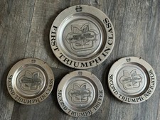 TRIUMPH Car Pewter Plate 4pc Lot 1980 Sports ...