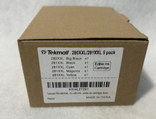 TEKMALL Edible Ink Cartridge Pixma PGI-280XXL CLI-281XXL 5 Pack 