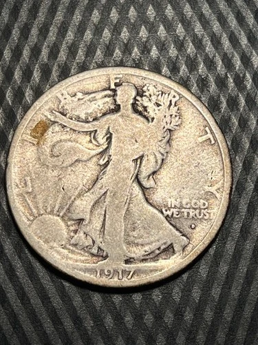 1917 D Obverse Walking Liberty Half in Good #A