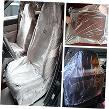  Car Disposable Plastic Seat Covers Vehicle Protector Mechanic Valet Pet 100PCS