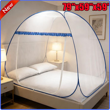 Pop-Up Mosquito Net Tent for Bed, 79" x 59" x 59" Portable Foldable Mosquito Net