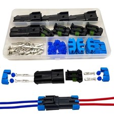 14-12 AWG 2 Pin Connector Weather Pack Connectors Kit 2 Wire 2pin/4kit/14-12AWG