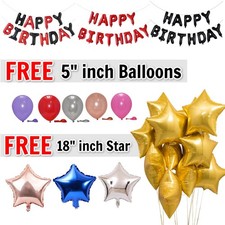 Happy Birthday Balloons Banner Self Inflating Bunting  Decor Ballons Party UK  