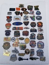 Lot of 50 HARLEY-DAVIDSON Motorcycle Souvenir Pins Needs Pin Backs HD Biker Hog