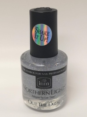 INM Out The Door Northern Lights Hologram Top Coat 0.5 oz Silver