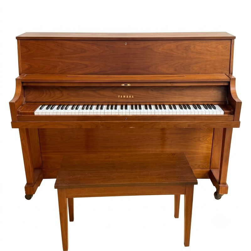 Rich Walnut Elegance: Stunning Yamaha Upright
