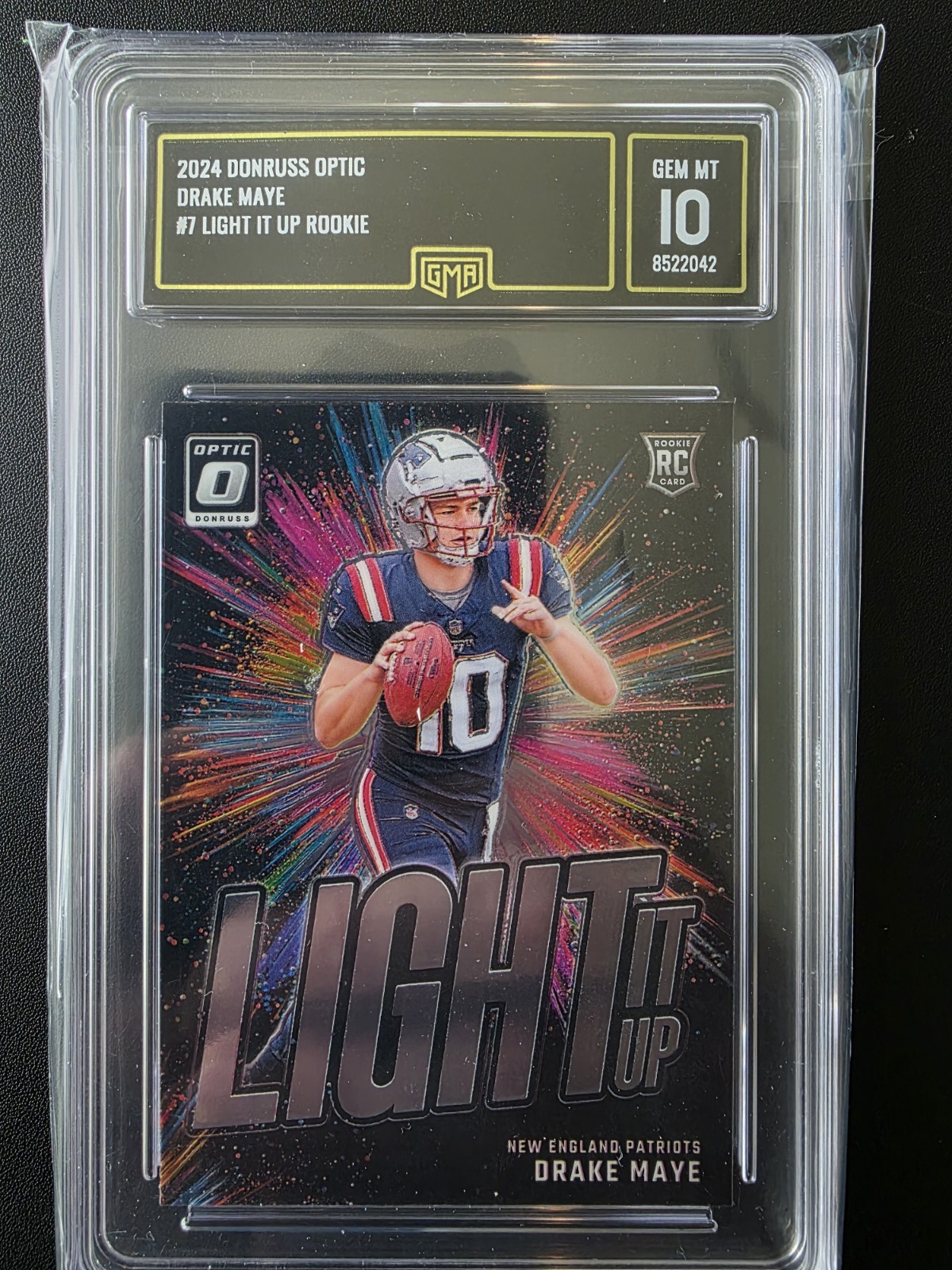 Drake Maye Panini Donruss Optic Light It Up #7 Base