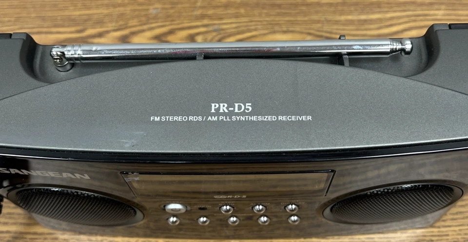 Receptor de radio estéreo Sangean PR-D5 FM AM negro doble altavoz despertador Foto 3 de 4