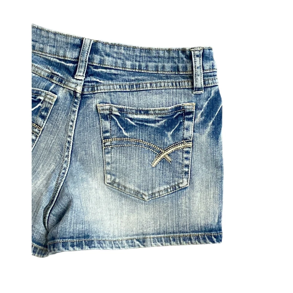 Pantalones cortos de mezclilla azul vintage Y2K talla 3 NO LIMITS para mujer mezcla de algodón Foto 4 de 4