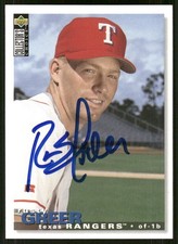 1995 Upper Deck RUSTY GREER Signed Card autograph auto RANGERS