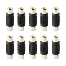 10PCS AV RCA Audio Video Female to Female Jack Coupler Adapter Connector