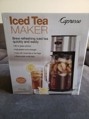 Capresso 80 oz. Ice Tea Maker Stainless with Glass Pitcher Model