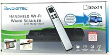Pandigital Handheld Wi-Fi Wand Scanner S8X1103BL 128MB w/Dock & ORC Software New