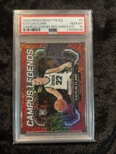 Caitlin Clark 2024 Prizm Draft Rookie Red Shimmer FOTL /9 Campus Legends PSA 10
