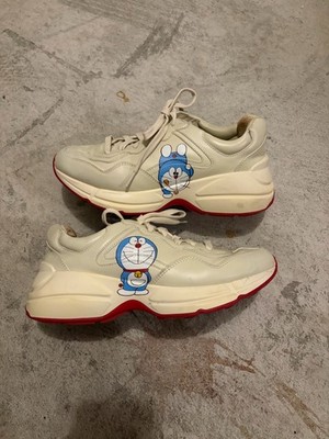 Gucci Doraemon Graphic Chunky Sneakers with Red Outsole