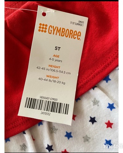 New Girls Gymboree Red, White & Blue Ruffle Skirt Size 5T - Picture 2 of 7
