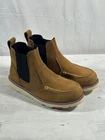 BRUNT The Ohman (Comp Toe) 6" Slip-On Comp Toe Work Boot, Brown size 11