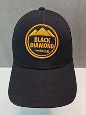Black Diamond patch hat skiing snowboard snap...