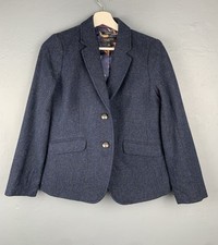 TALBOTS Petites Women's Sz 4P Aberdeen Blue Blazer Business Casual Jacket