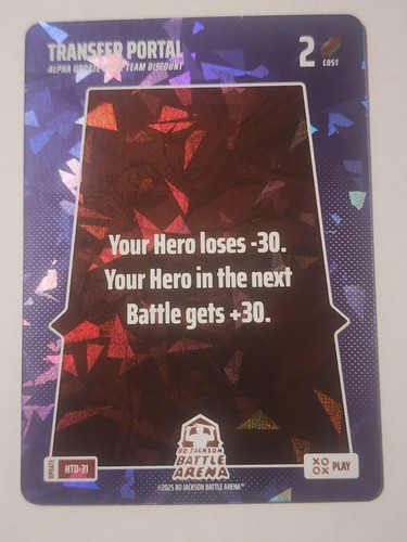Bo Jackson Battle Arena Blast Transfer Portal HTD-31 Foil