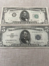 (2) Billetes De 5$ 1950/1953