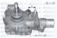 Dolz B114 Wasserpumpe Passend FüR Iveco