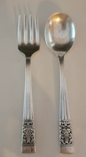 Silverplate Baby Feeding Spoon Fork Set Oneida Community Coronation