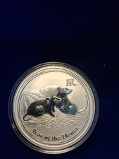 Lunar 2 Mouse 2008 1 oz oncia moneta d'argento 1 dollaro Australia Coin