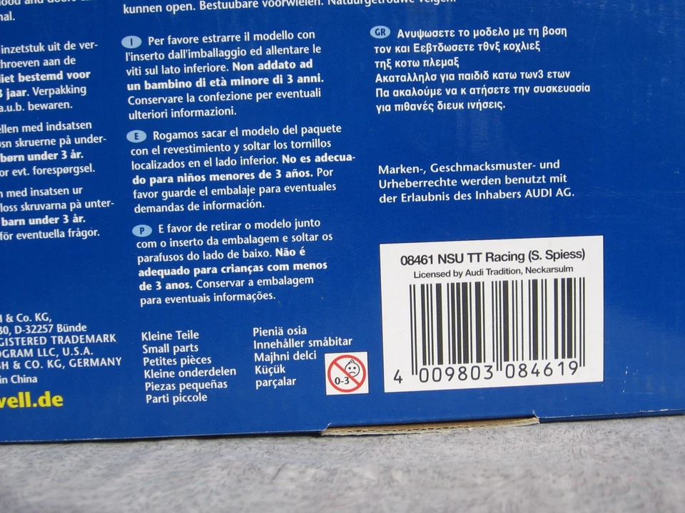 NSU TT Cup S.Spiess Revell 1:18 leere OVP kein Modell limited Edition 2500 Stück - Bild 4 von 4
