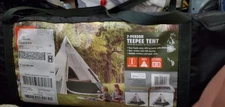Ozark Trail 7-Person 1-Room Teepee Tent, with Vented Rear Window, Green
