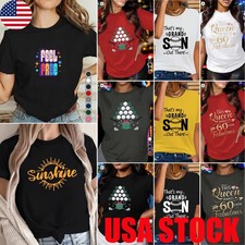 Women Floral Graphic T-Shirt Cute Flower Casual Crew Neck Short Sleeve Tee Top