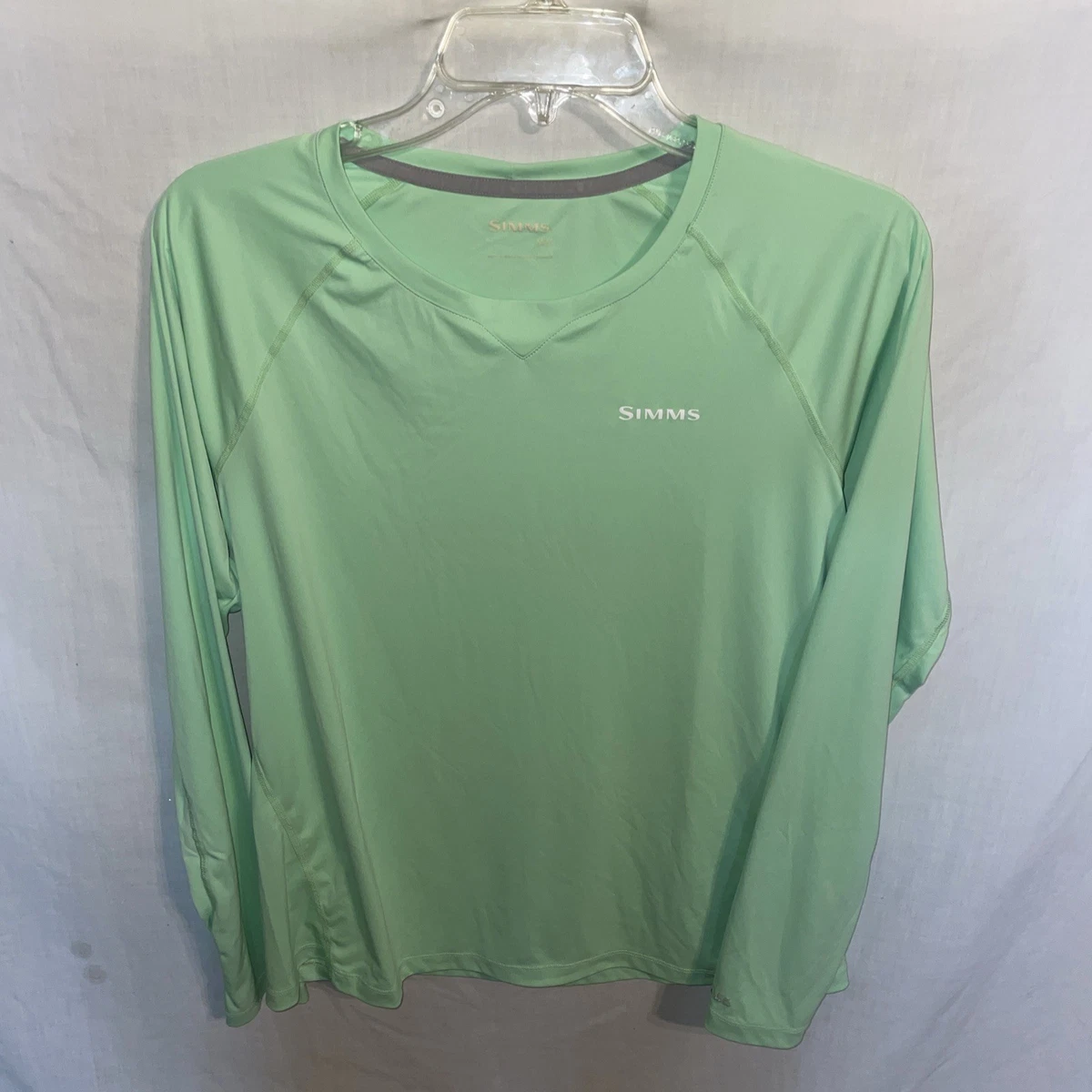 Chemise à Capuche Simms Fishing BiComp Femme – XL, Vert Camouflage, Manches Longues