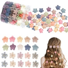 110 pcs Mini Hair Clips Colorful 110 Count Pack of 1 , Matte Flower