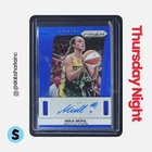 2025 PANINI WNBA PRIZM #TB-NM NIKA MUHL THROWBACK SIGNATURES BLUE AUTO /75