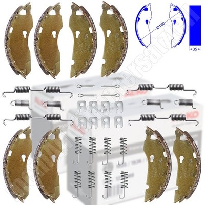 2x ALKO Sets Bremsbeläge Bremsbacken 160x35mm für Radbremse 1635 1636 1636G 1637