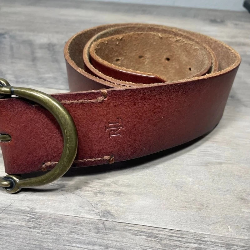 Lauren Ralph Lauren Genuine Leather Womens Belt Distressed Brown Wide Size Large Lauren Ralph Lauren Genuine Leather Womens Belt Distressed  main image 2
