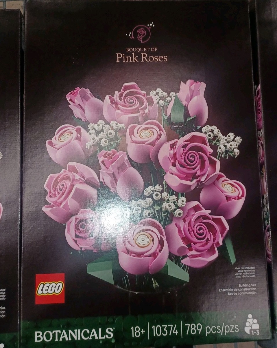 roseリーメント LEGO The Botanical Collection Bouquet of Pink Roses 10374, NEW