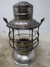 C&So Ry A&W bellbottom railroad lantern w/ clear cast Burlington Route globe