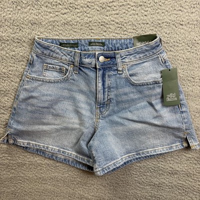 Wild Fable Shorts Womens 2R Blue Denim Mid Rise Curvy 4 Inseam Casual NWT