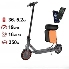 Electric Scooter 350W Motor 36V 5.2Ah Battery app Control 19mph Max Speed