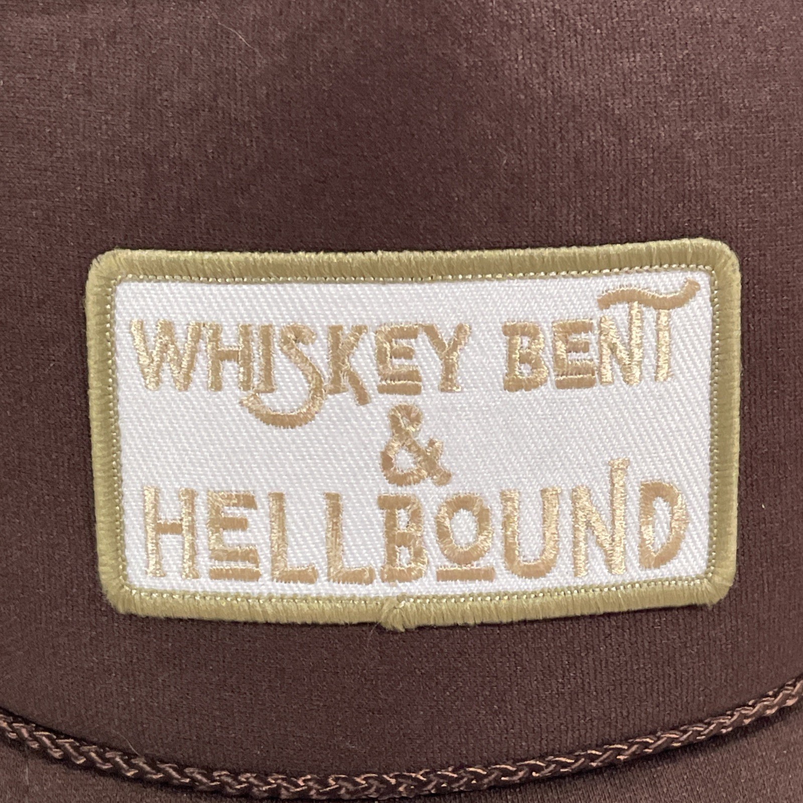 Whiskey Bent & Hellbound Brown Patch Mesh Trucker… - image 2