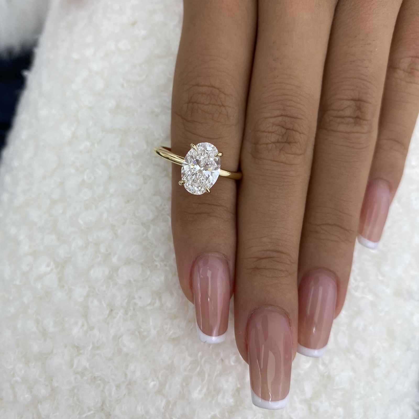 18K Yellow Gold Solitaire Ring E VVS2 Lab Created Diamond IGI 2ct Rare ...
