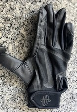 Nike Alpha Huarache Edge Batting Gloves Youth Medium- Black/Black