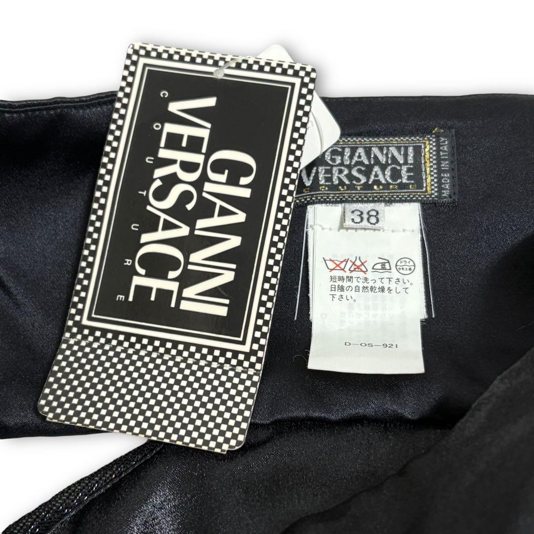USED 97AW GIANNI VERSACE SILK BLEND DRESS SIZE 38 ARCHIVE VERYGOOD thumbnail 9