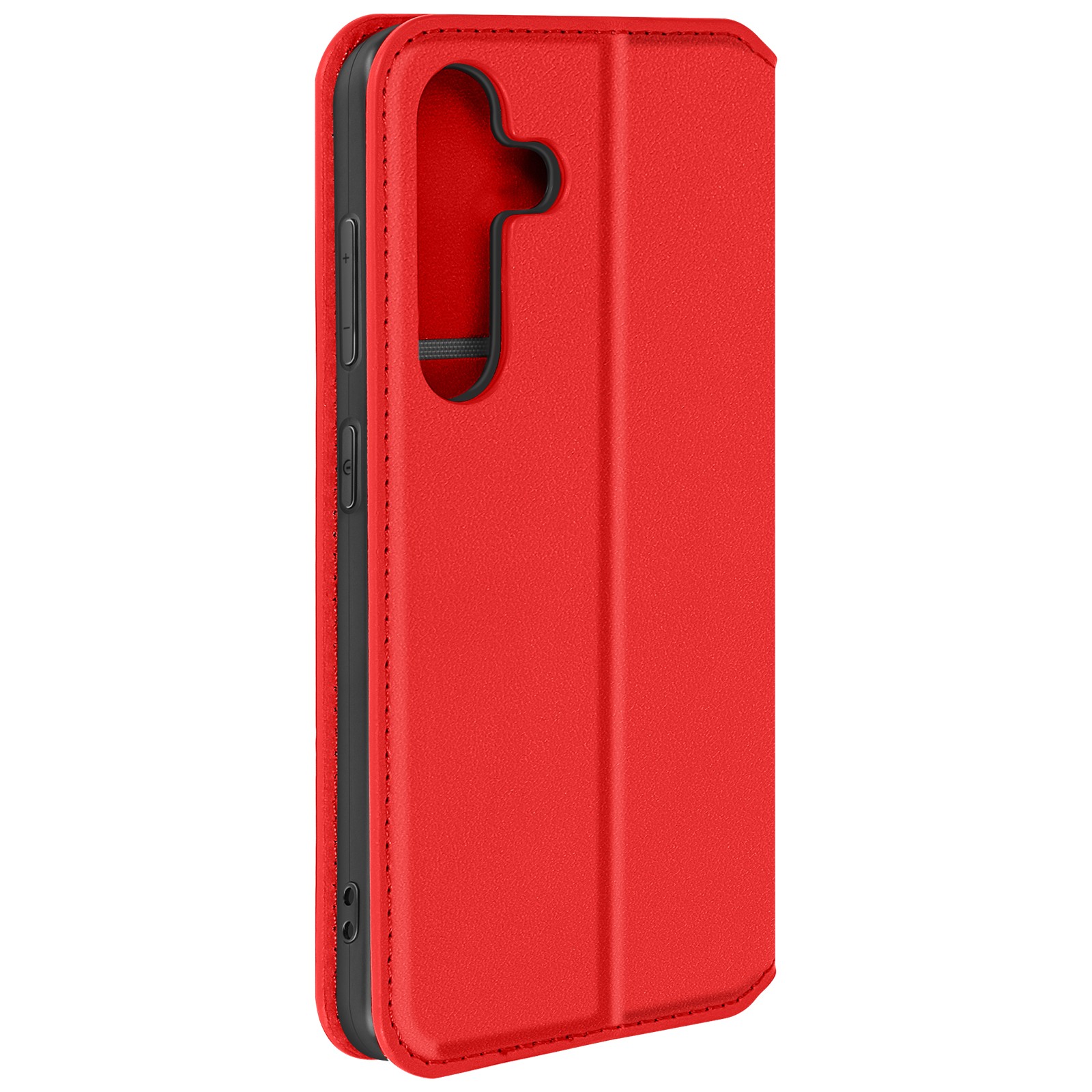 Housse Galaxy S24 S25 rouge Avizar protection intégrale portefeuille à rabat support